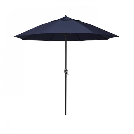 California Umbrella 9' Bronze Aluminum Market Patio Umbrella, Sunbrella Navy 194061337127